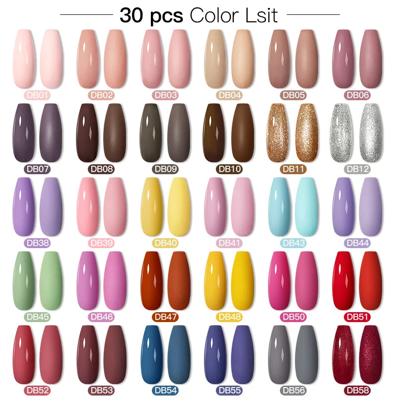 Gel Nail Polish Set – Up to 120 Colors, UV/LED Soak Off with Base & Top Coat