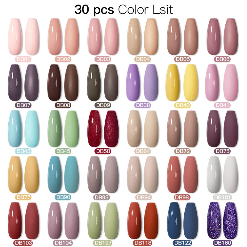 Gel Nail Polish Set – Up to 120 Colors, UV/LED Soak Off with Base & Top Coat