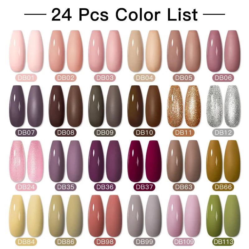 Gel Nail Polish Set – Up to 120 Colors, UV/LED Soak Off with Base & Top Coat