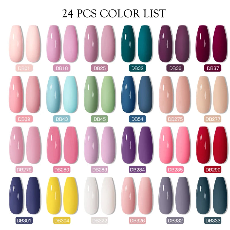 Gel Nail Polish Set – Up to 120 Colors, UV/LED Soak Off with Base & Top Coat
