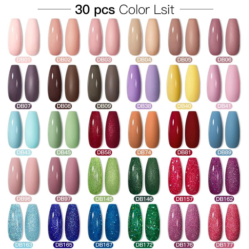 Gel Nail Polish Set – Up to 120 Colors, UV/LED Soak Off with Base & Top Coat