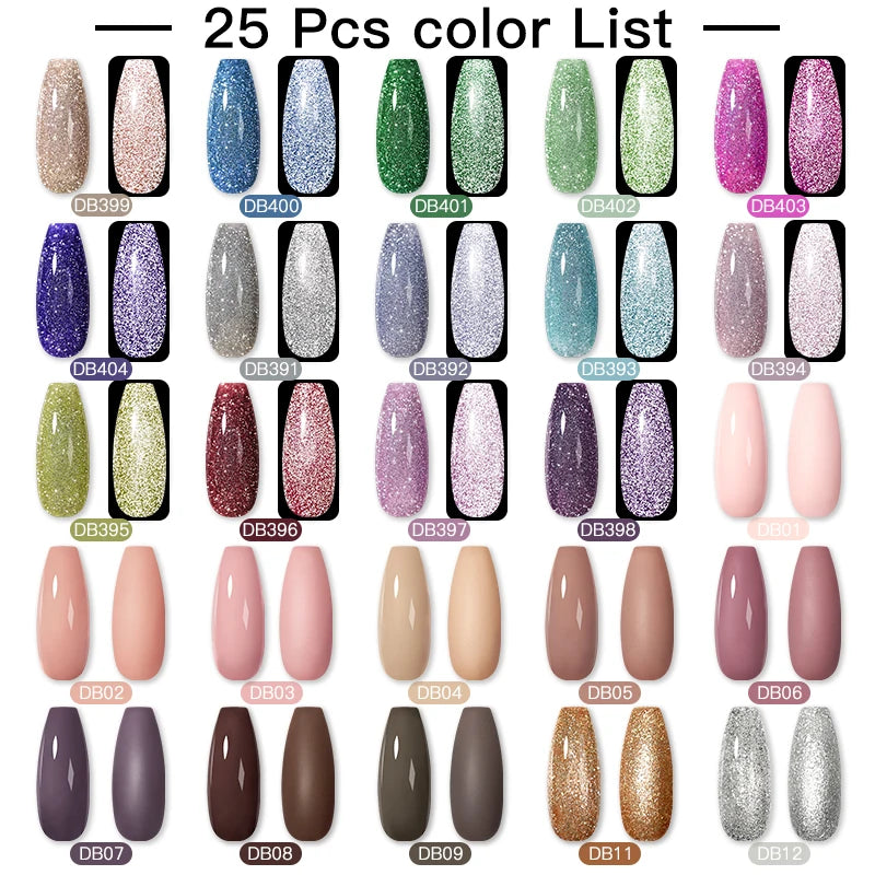 Gel Nail Polish Set – Up to 120 Colors, UV/LED Soak Off with Base & Top Coat