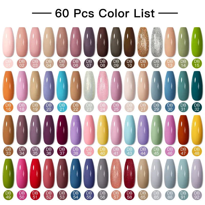Gel Nail Polish Set – Up to 120 Colors, UV/LED Soak Off with Base & Top Coat