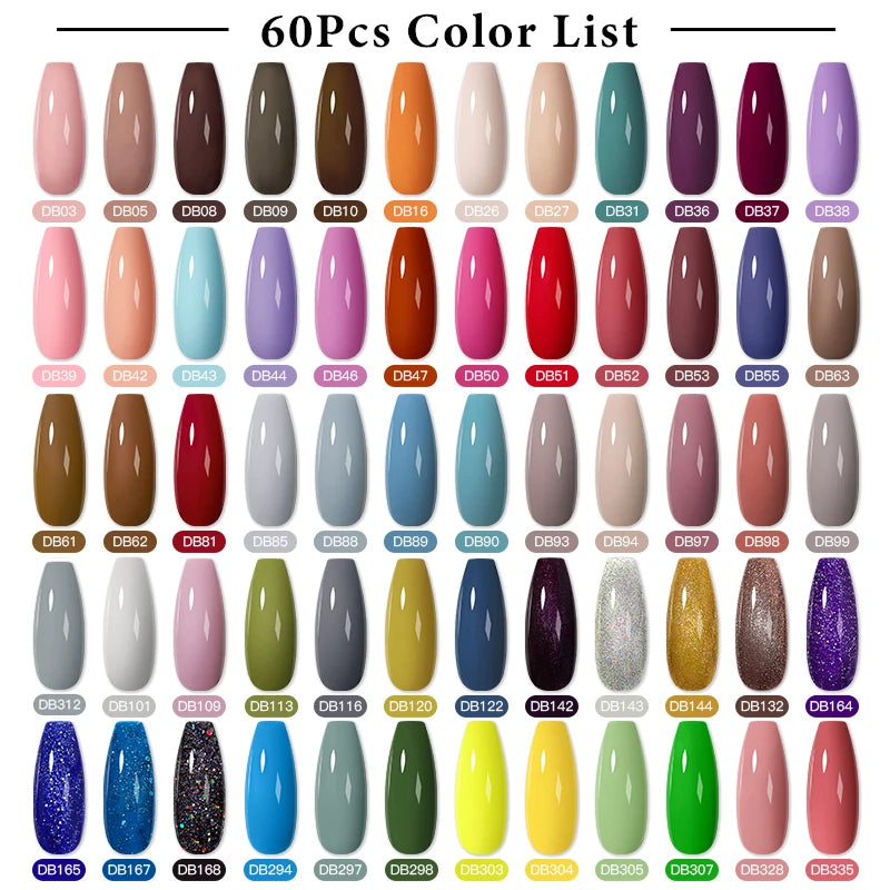 Gel Nail Polish Set – Up to 120 Colors, UV/LED Soak Off with Base & Top Coat