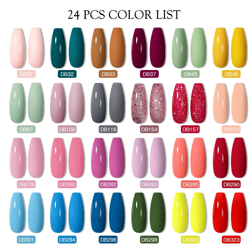 Gel Nail Polish Set – Up to 120 Colors, UV/LED Soak Off with Base & Top Coat
