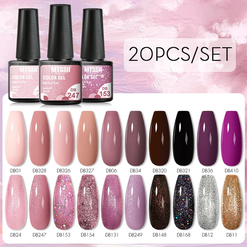 Gel Nail Polish Set – Up to 120 Colors, UV/LED Soak Off with Base & Top Coat