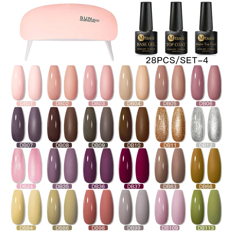 Gel Nail Polish Set – Up to 120 Colors, UV/LED Soak Off with Base & Top Coat