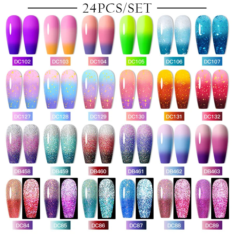 Gel Nail Polish Set – Up to 120 Colors, UV/LED Soak Off with Base & Top Coat