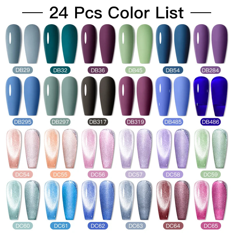 Gel Nail Polish Set – Up to 120 Colors, UV/LED Soak Off with Base & Top Coat