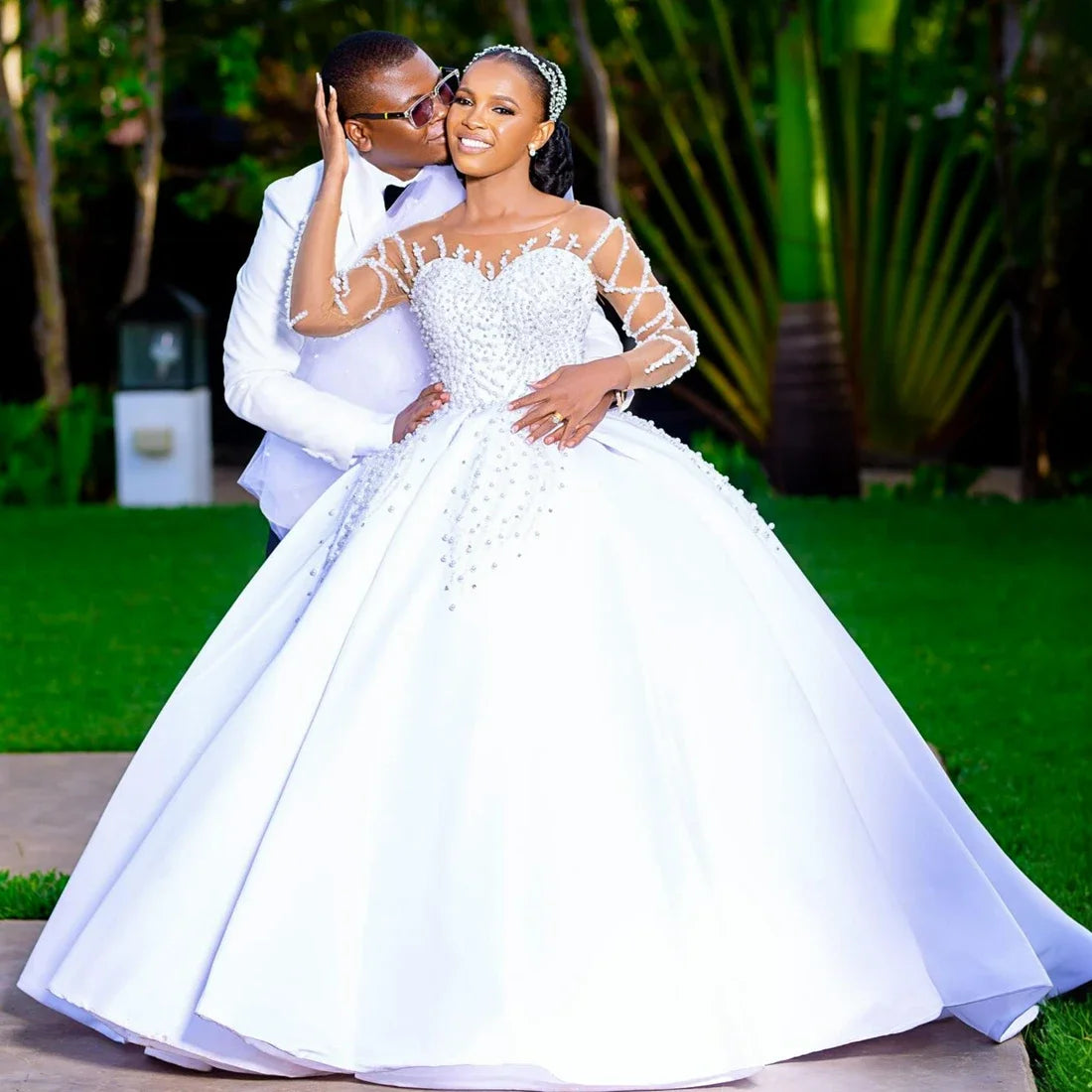 Pearl Long Sleeve Bridal Gown