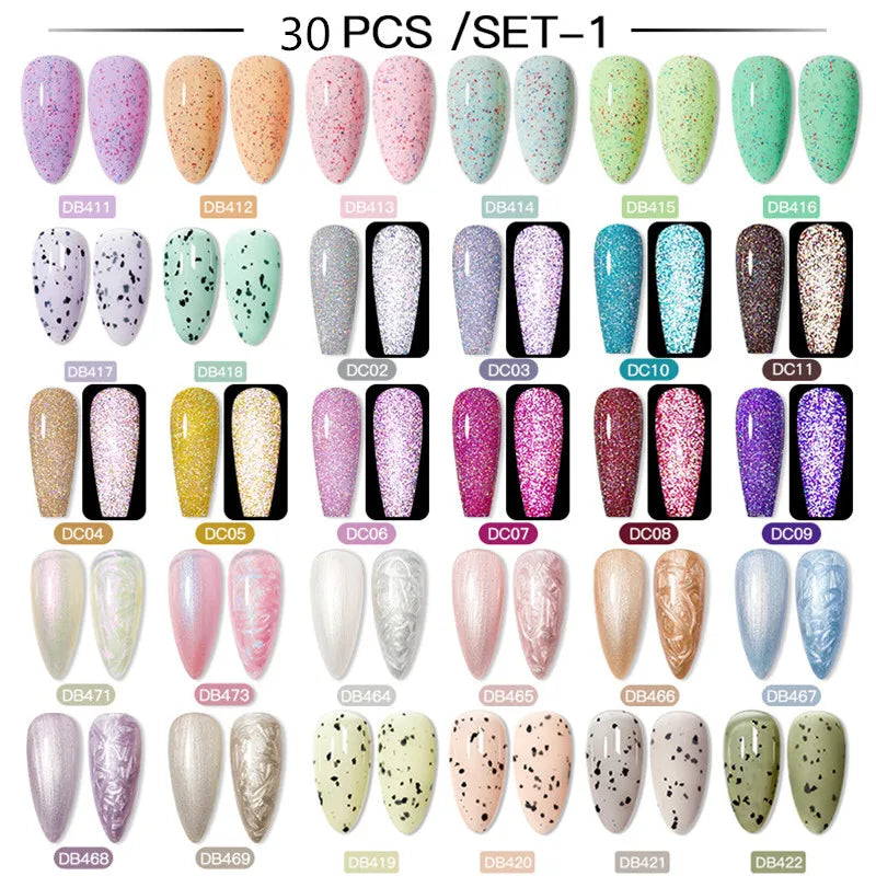 Gel Nail Polish Set – Up to 120 Colors, UV/LED Soak Off with Base & Top Coat