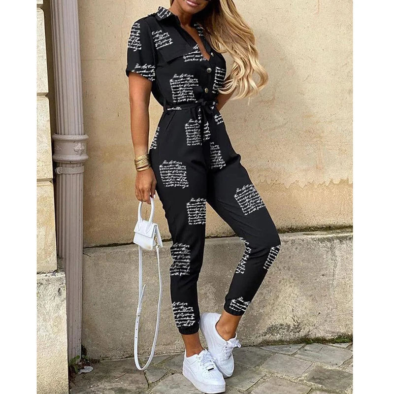 Cargo Jumpsuit with Belt