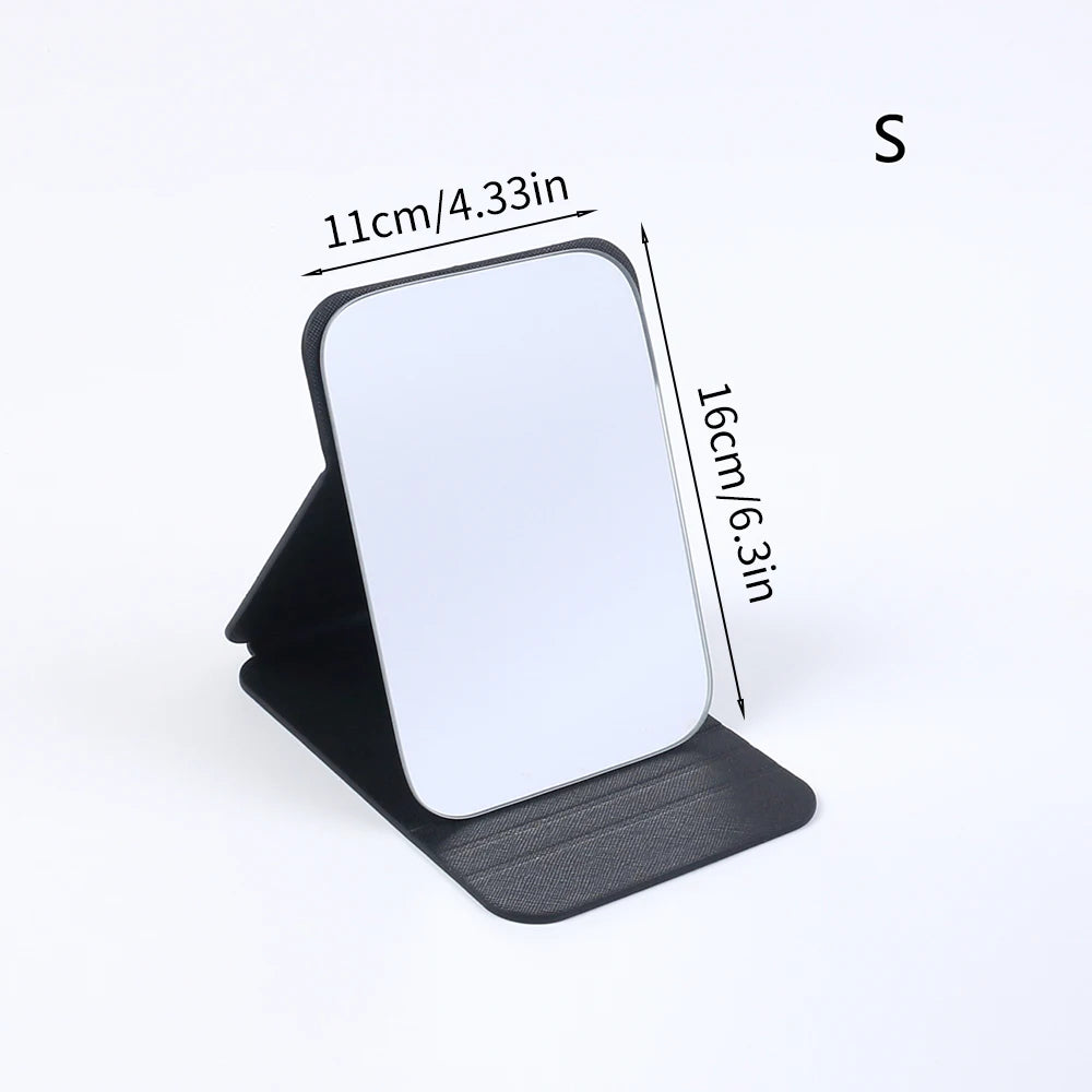 Foldable PU Leather Makeup Mirror