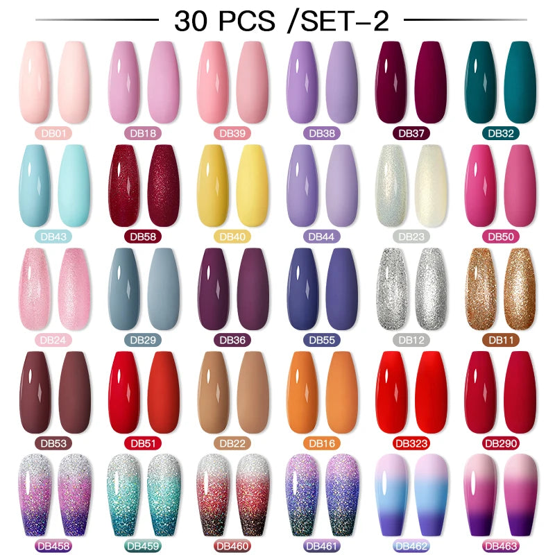 Gel Nail Polish Set – Up to 120 Colors, UV/LED Soak Off with Base & Top Coat