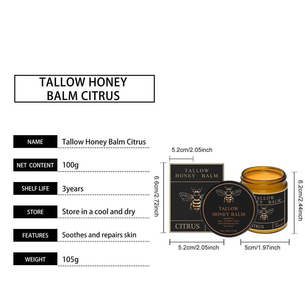 Tallow & Honey Glow Cream – Hydrating Face & Body Moisturizer