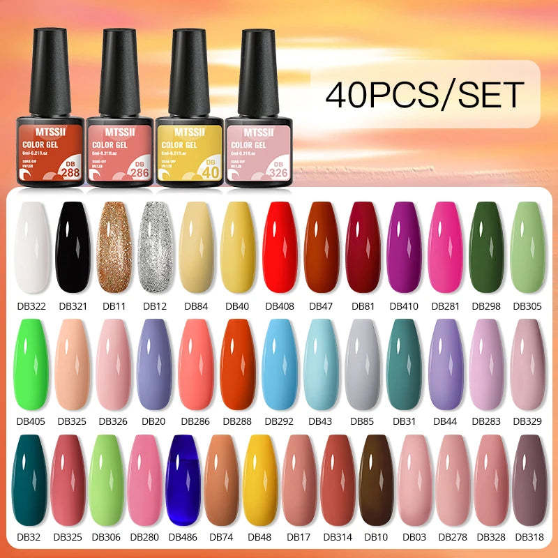 Gel Nail Polish Set – Up to 120 Colors, UV/LED Soak Off with Base & Top Coat