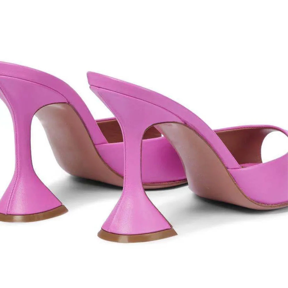 Wine Glass Heel Pointed Sandals