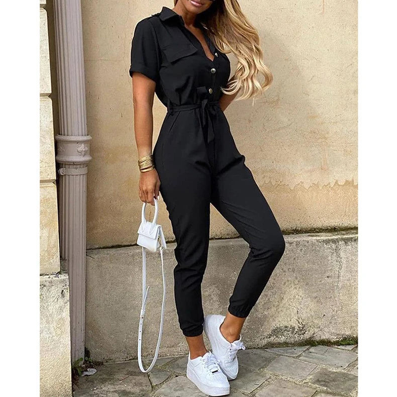 Cargo Jumpsuit with Belt