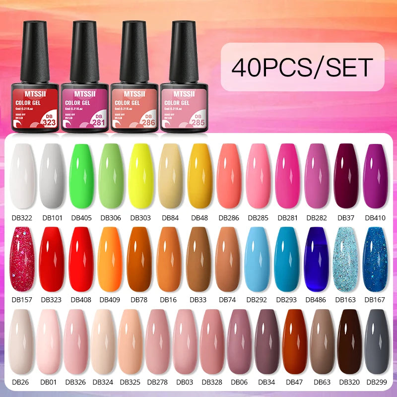 Gel Nail Polish Set – Up to 120 Colors, UV/LED Soak Off with Base & Top Coat