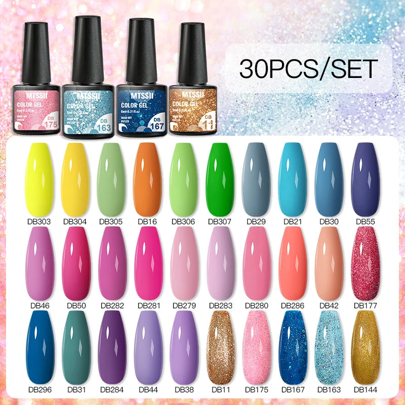 Gel Nail Polish Set – Up to 120 Colors, UV/LED Soak Off with Base & Top Coat