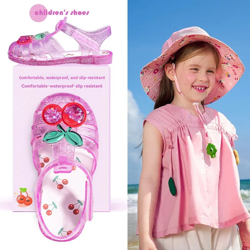 Kids Crystal Jelly Sandals