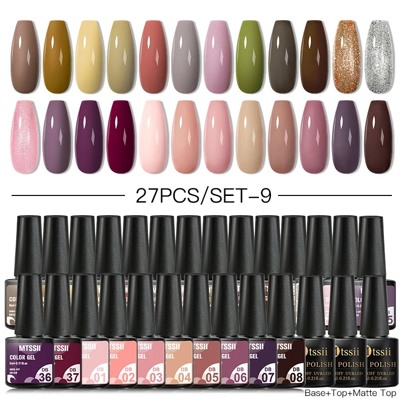 Gel Nail Polish Set – Up to 120 Colors, UV/LED Soak Off with Base & Top Coat
