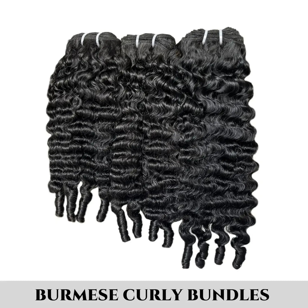 Burmese Curly Human Hair Bundles