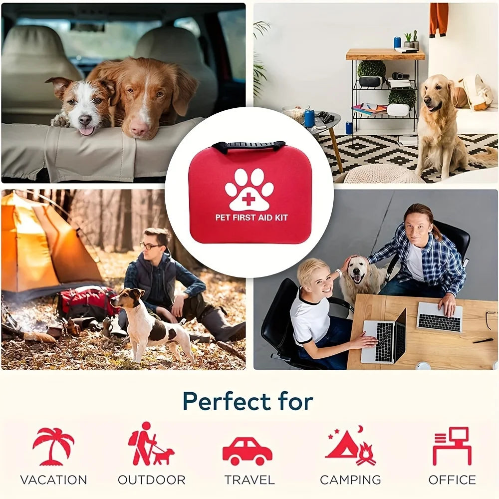61-Piece Portable Pet First Aid Kit