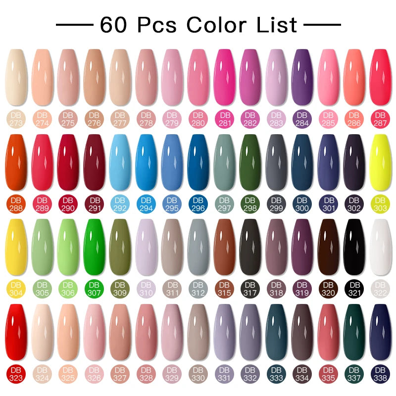 Gel Nail Polish Set – Up to 120 Colors, UV/LED Soak Off with Base & Top Coat