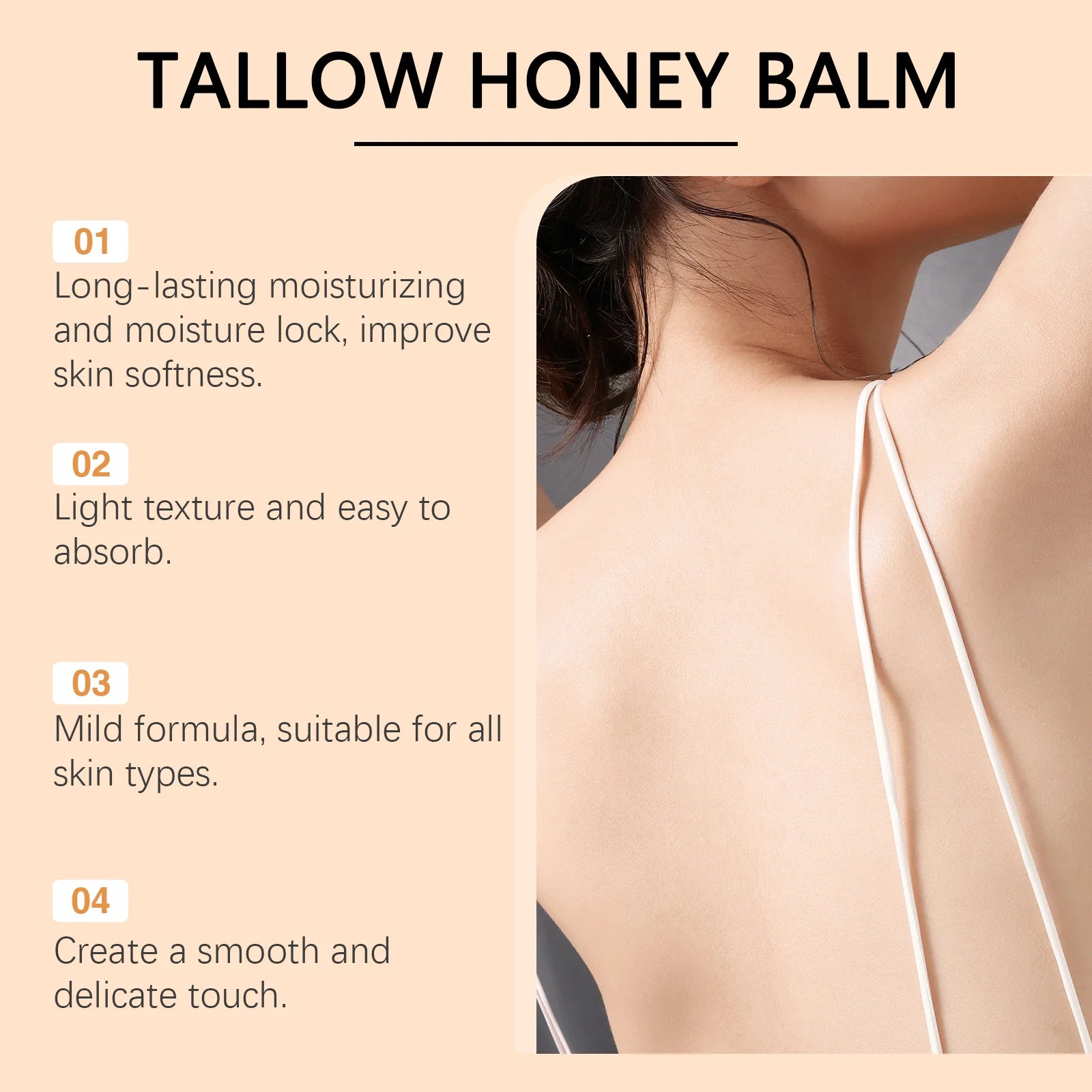 Tallow & Honey Glow Cream – Hydrating Face & Body Moisturizer