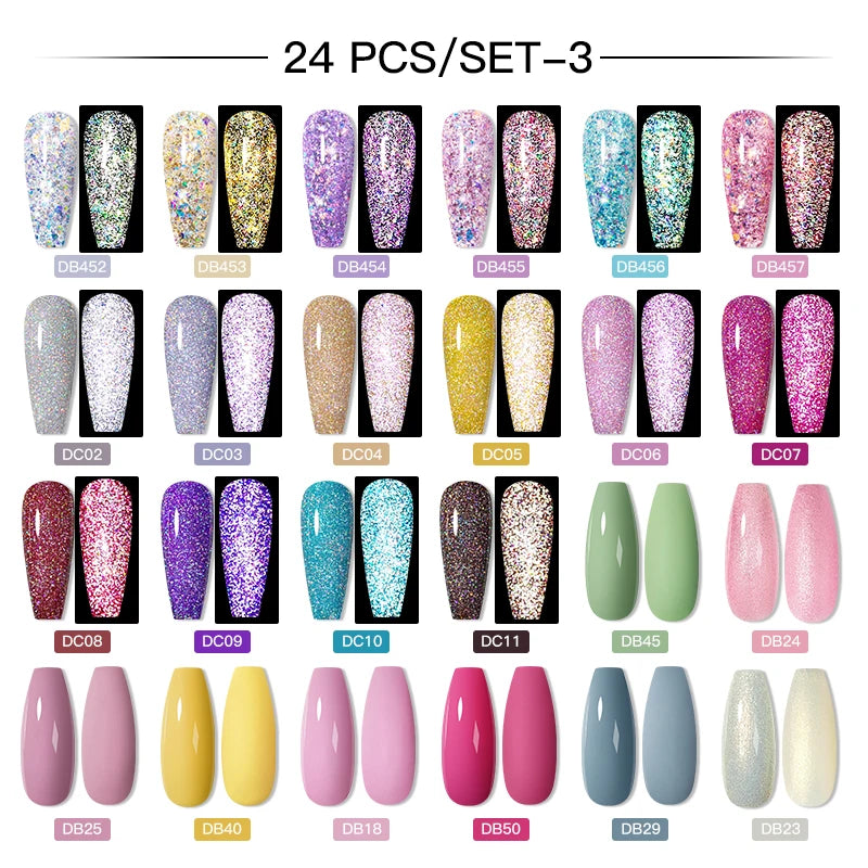 Gel Nail Polish Set – Up to 120 Colors, UV/LED Soak Off with Base & Top Coat