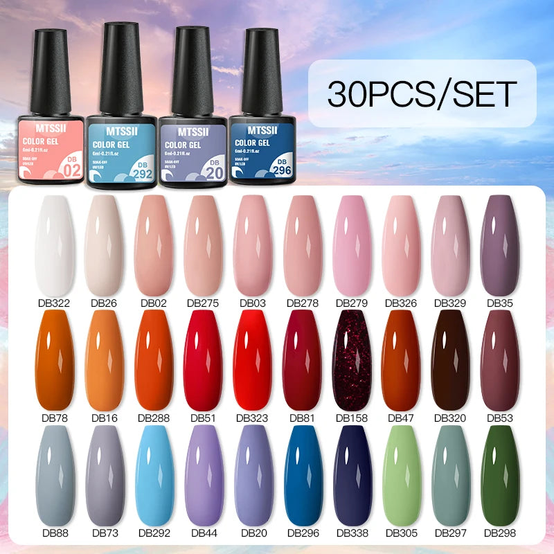 Gel Nail Polish Set – Up to 120 Colors, UV/LED Soak Off with Base & Top Coat