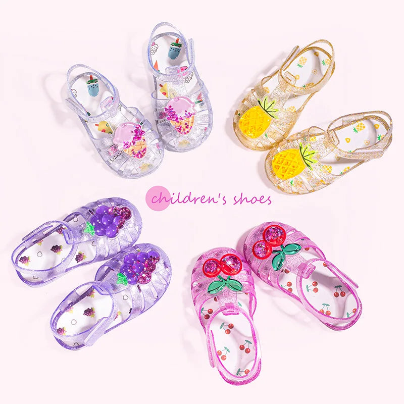 Kids Crystal Jelly Sandals