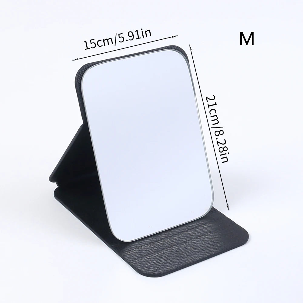 Foldable PU Leather Makeup Mirror