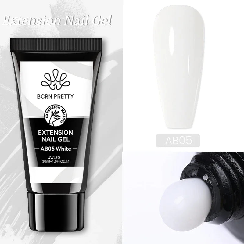 BORN PRETTY Extension Nail Gel – 30ml Soak Off UV Gel with Glitter & Sequins