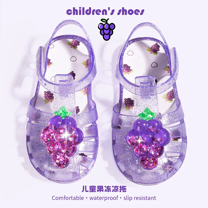 Kids Crystal Jelly Sandals