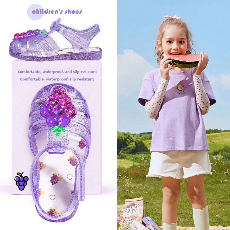 Kids Crystal Jelly Sandals