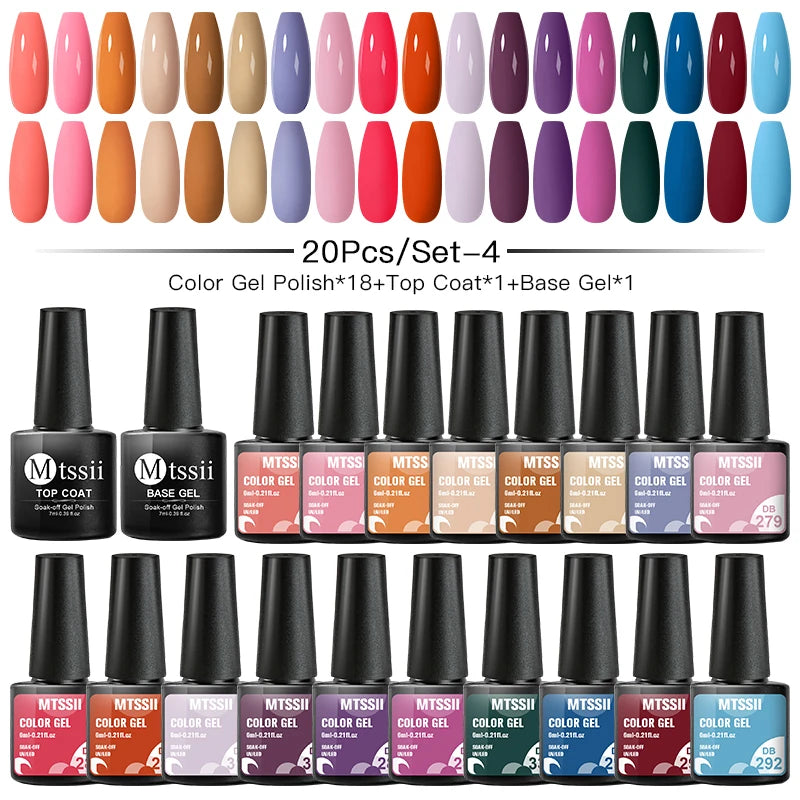 Gel Nail Polish Set – Up to 120 Colors, UV/LED Soak Off with Base & Top Coat