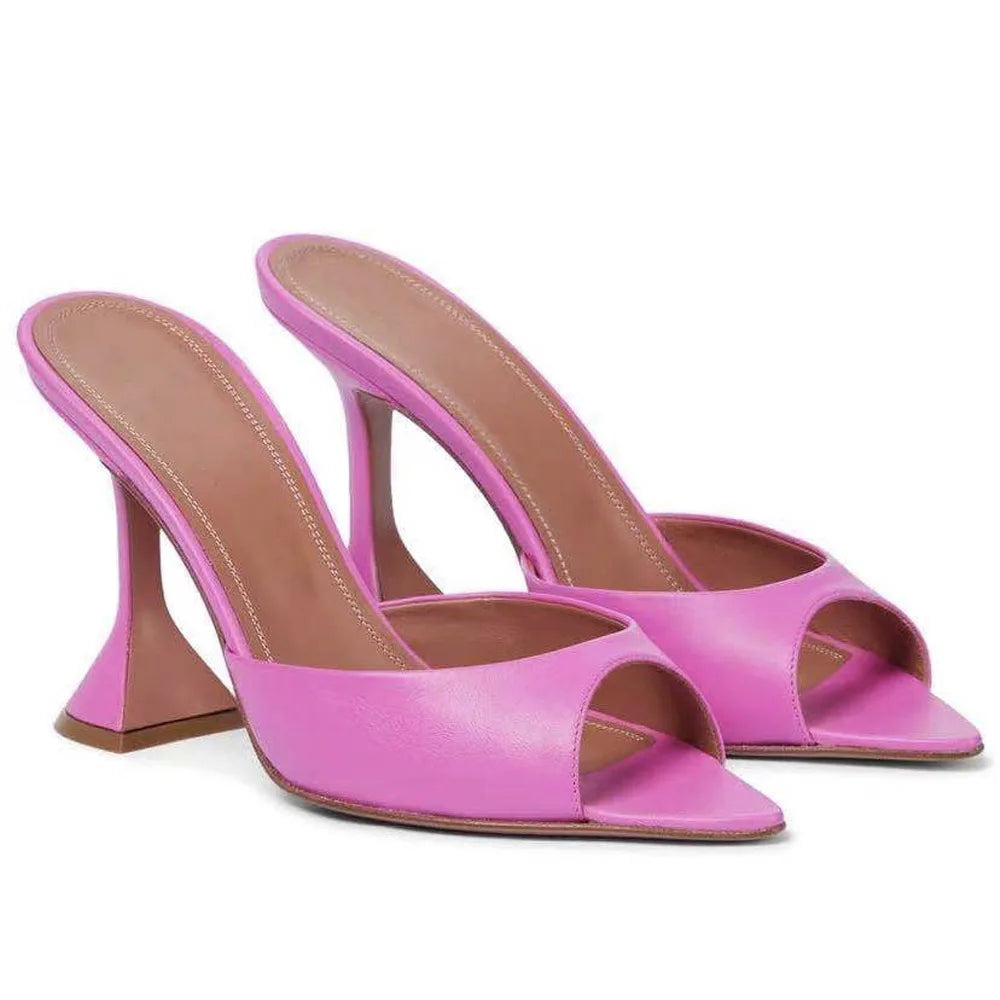 Wine Glass Heel Pointed Sandals