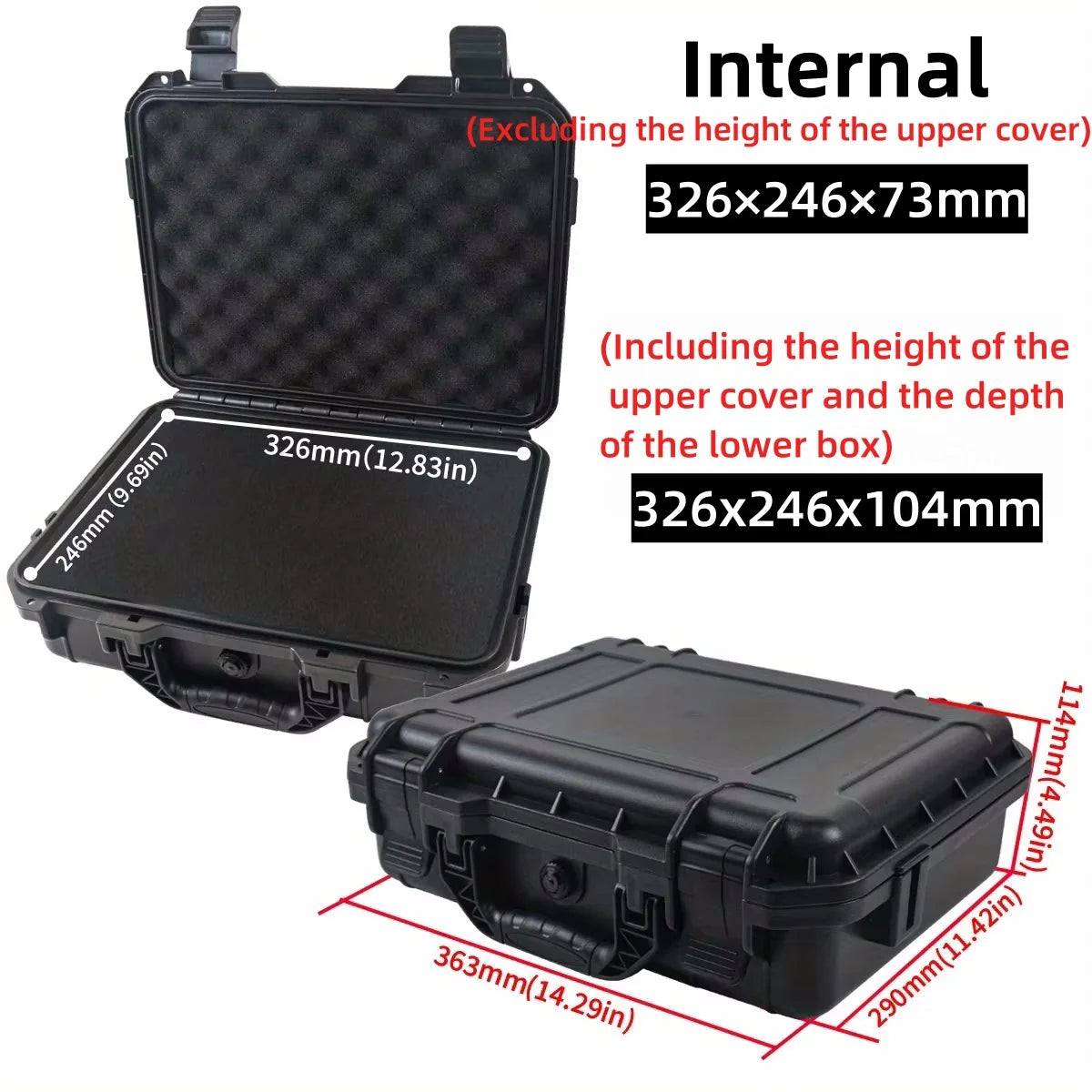 Waterproof Hard Carry Case with Pre-Cut Foam