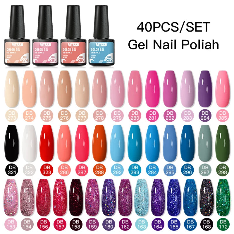 Gel Nail Polish Set – Up to 120 Colors, UV/LED Soak Off with Base & Top Coat