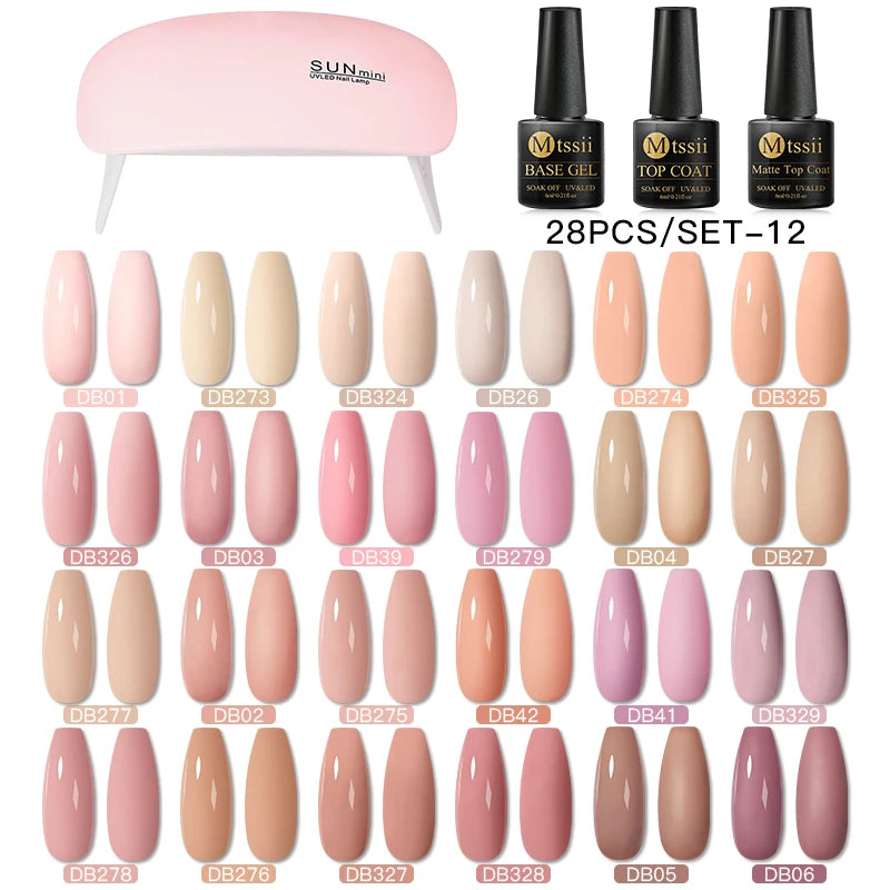 Gel Nail Polish Set – Up to 120 Colors, UV/LED Soak Off with Base & Top Coat