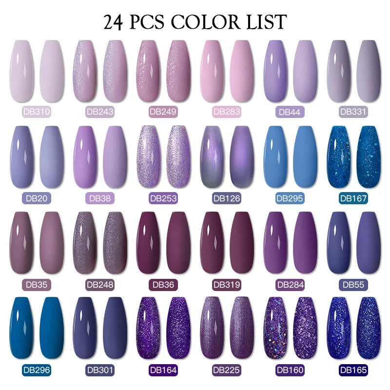 Gel Nail Polish Set – Up to 120 Colors, UV/LED Soak Off with Base & Top Coat