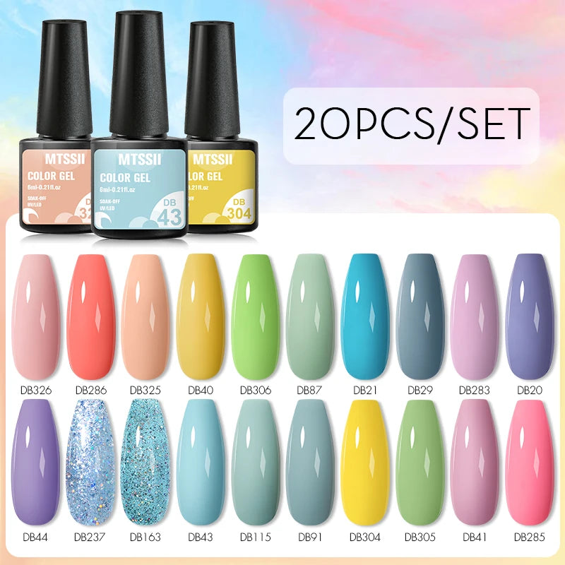 Gel Nail Polish Set – Up to 120 Colors, UV/LED Soak Off with Base & Top Coat