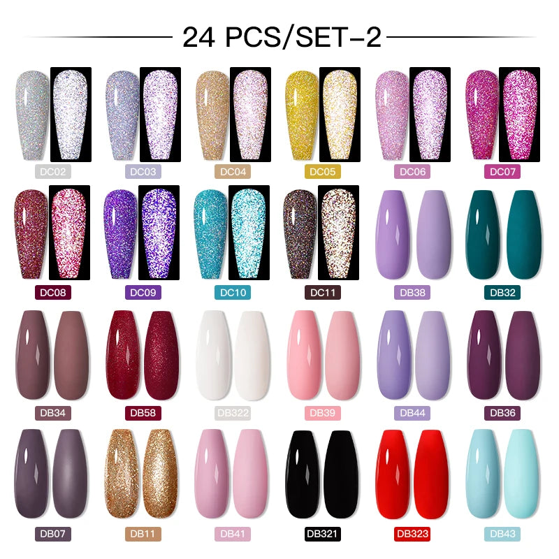 Gel Nail Polish Set – Up to 120 Colors, UV/LED Soak Off with Base & Top Coat