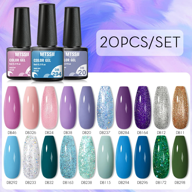 Gel Nail Polish Set – Up to 120 Colors, UV/LED Soak Off with Base & Top Coat