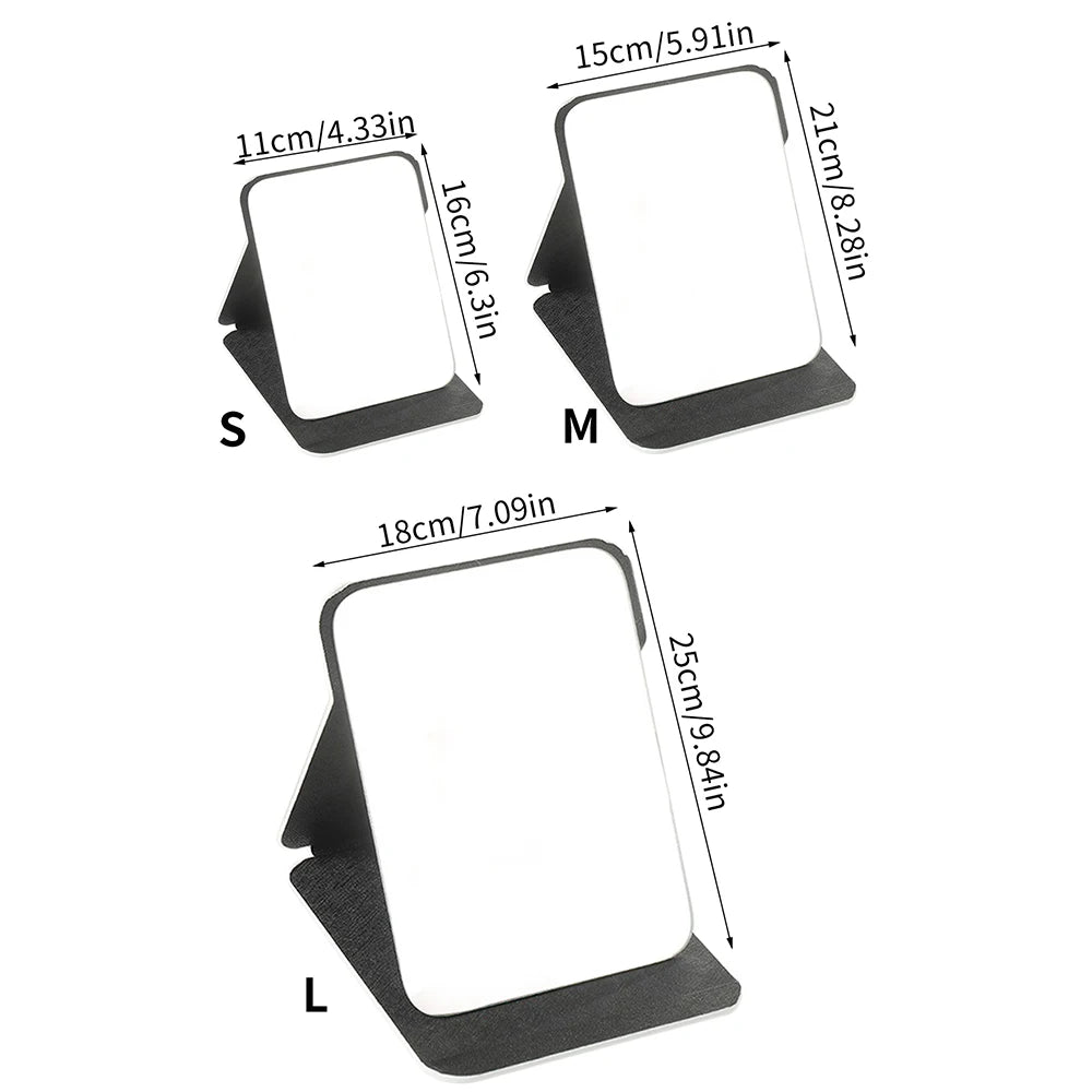 Foldable PU Leather Makeup Mirror