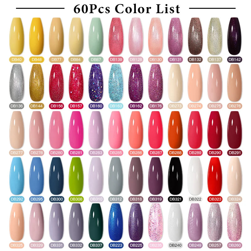 Gel Nail Polish Set – Up to 120 Colors, UV/LED Soak Off with Base & Top Coat