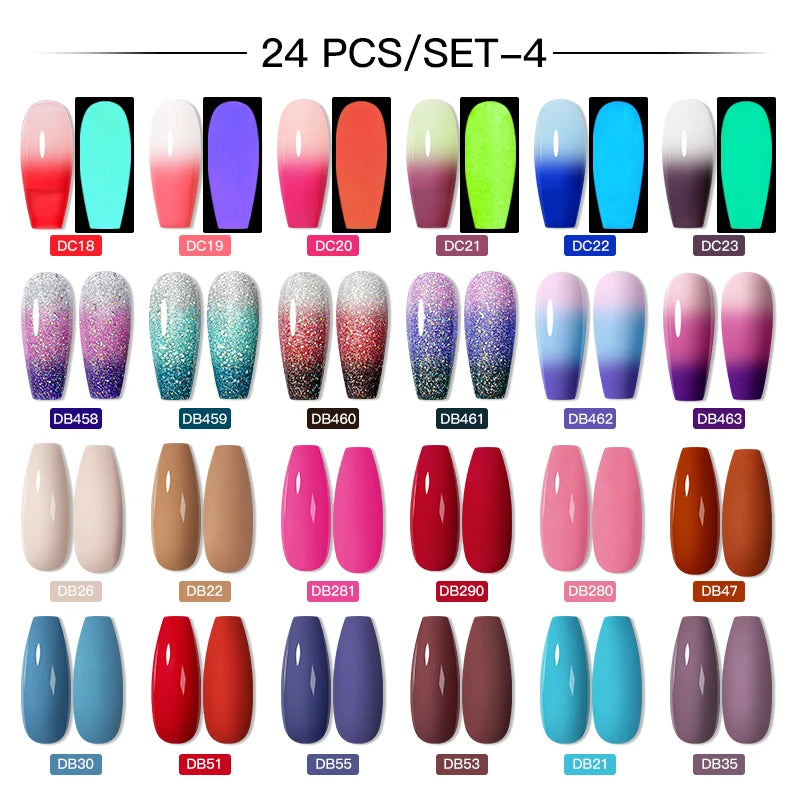 Gel Nail Polish Set – Up to 120 Colors, UV/LED Soak Off with Base & Top Coat