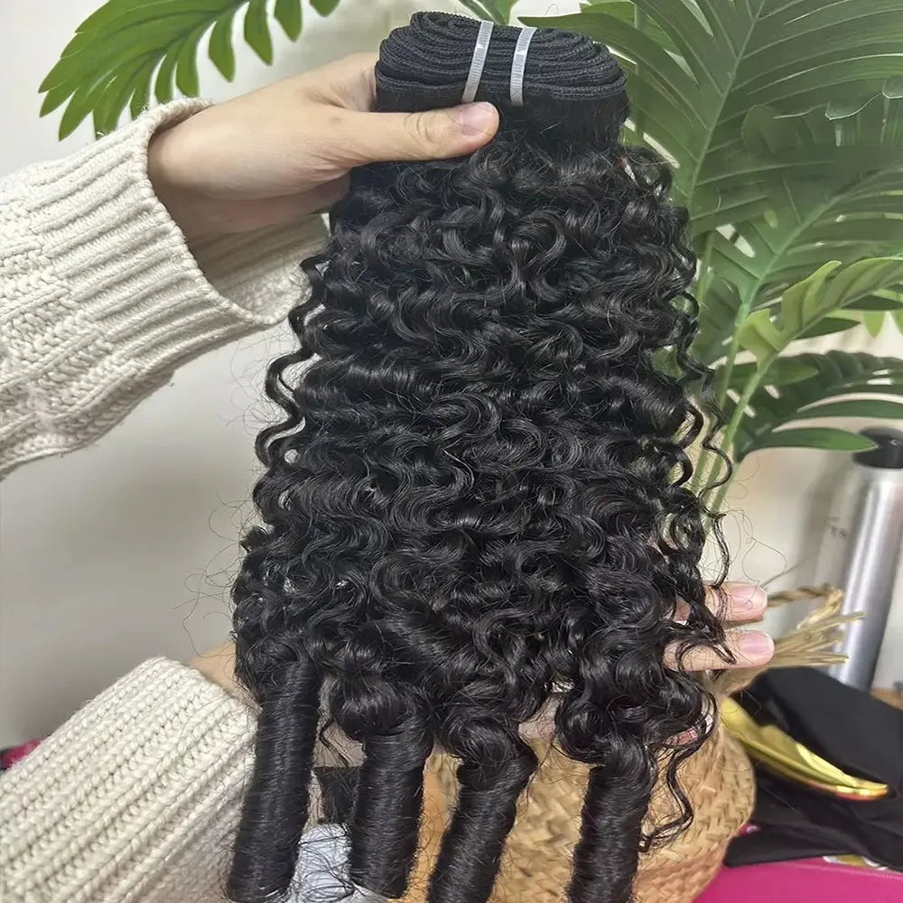 Burmese Curly Human Hair Bundles